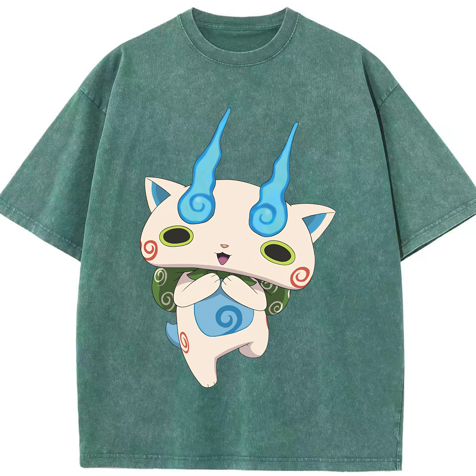 （画像用） 妖怪ウォッチ Yo-kai Watch 綿100% ヴィンテージ風 半袖Tシャツ（フロントプリント）